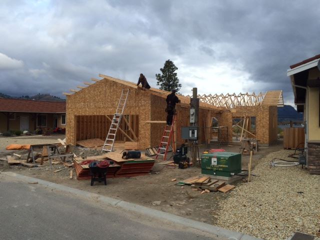 Front view of Lot 13 at Canyon Desert. Roofing scheduled to start Nov 17